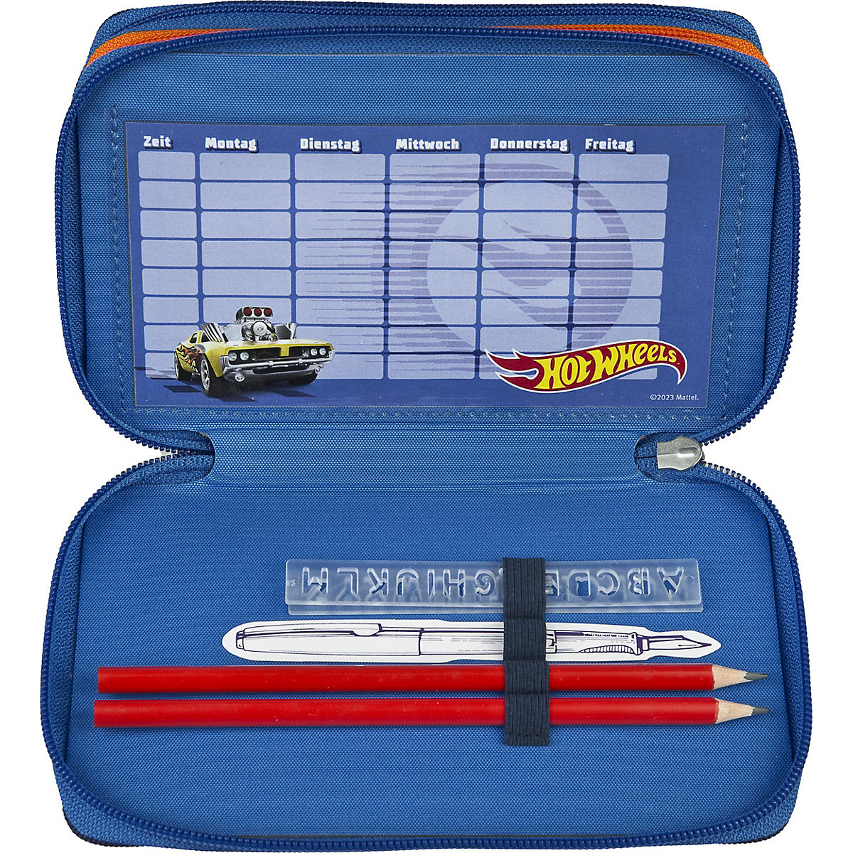 Triple-Federmäppchen Hot Wheels, befüllt, 30-tlg.
