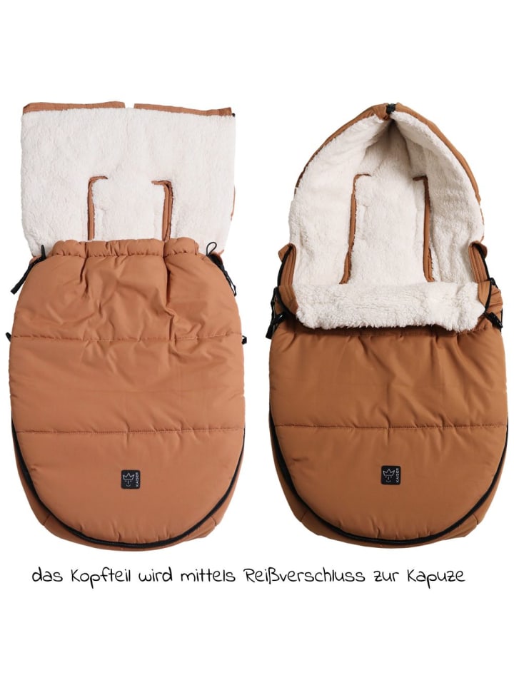Kaiser Fleece-Fußsack Hoody 2.0 für Babyschale und Babywanne in braun günstig kaufen onesize