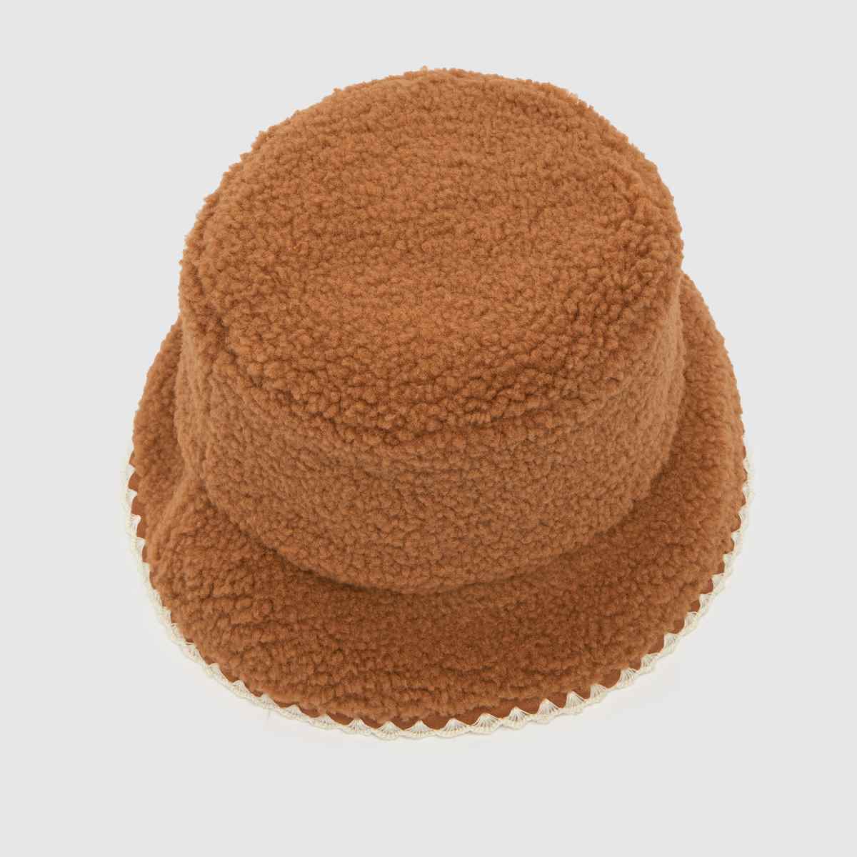 UGG kastanjig fluffig mössa med vågig kant