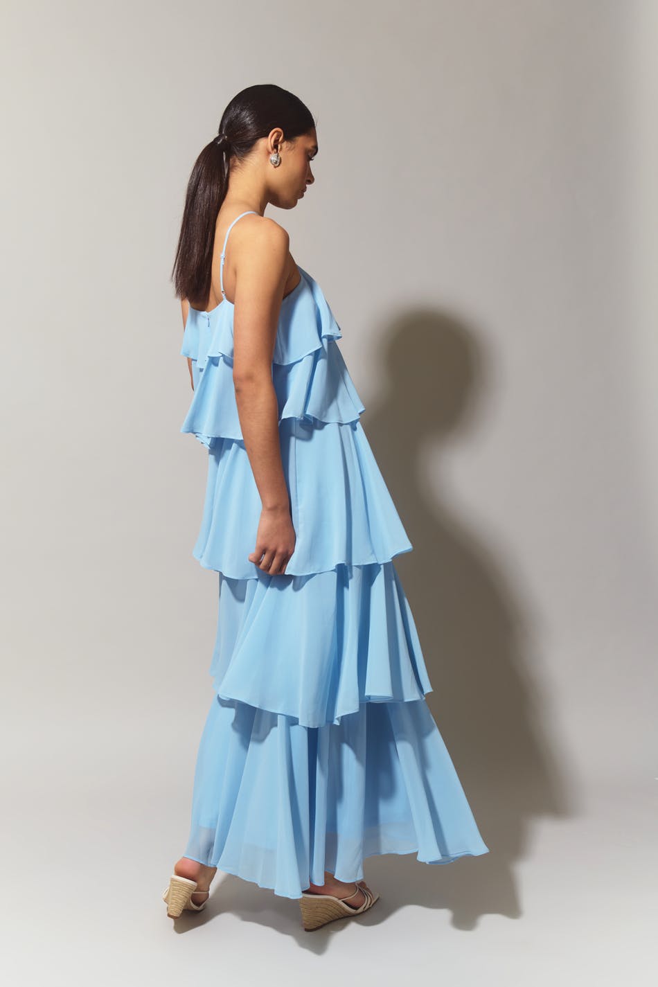Frill maxi dress