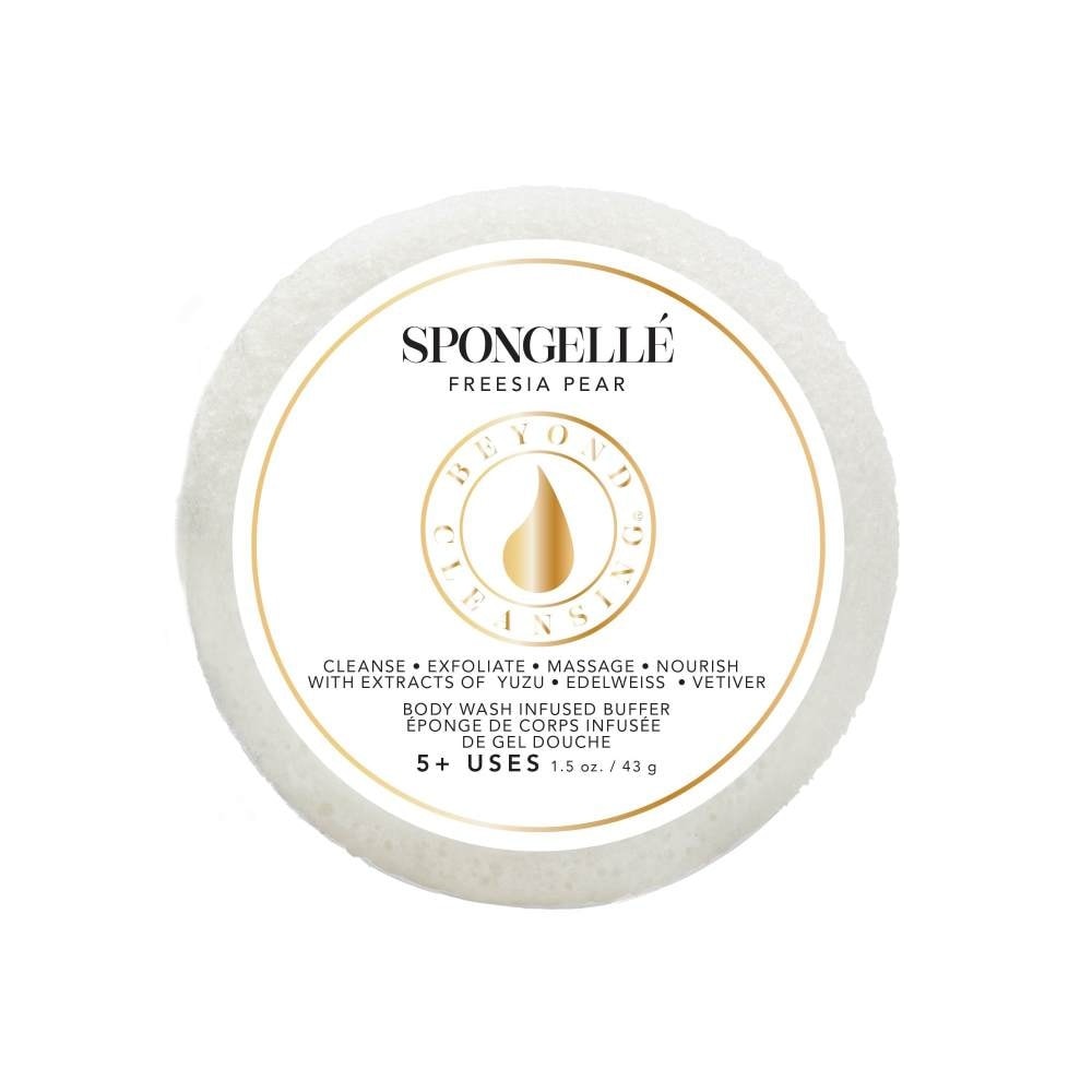 spongelle Travel Size Spongette - FREESIA PEAR Eponge de corps infusée de gel douche -Format voyage