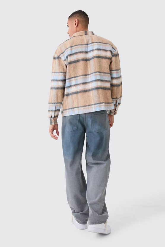 Kastiges kariertes Overshirt