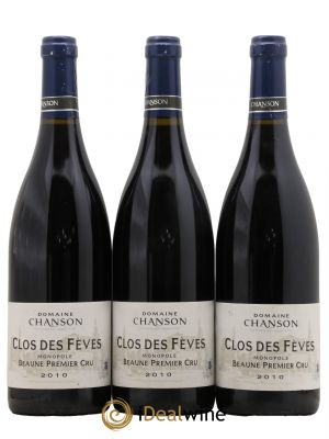 Beaune 1er Cru Clos des Fèves Chanson  2010 - Lot de 3 Bouteilles