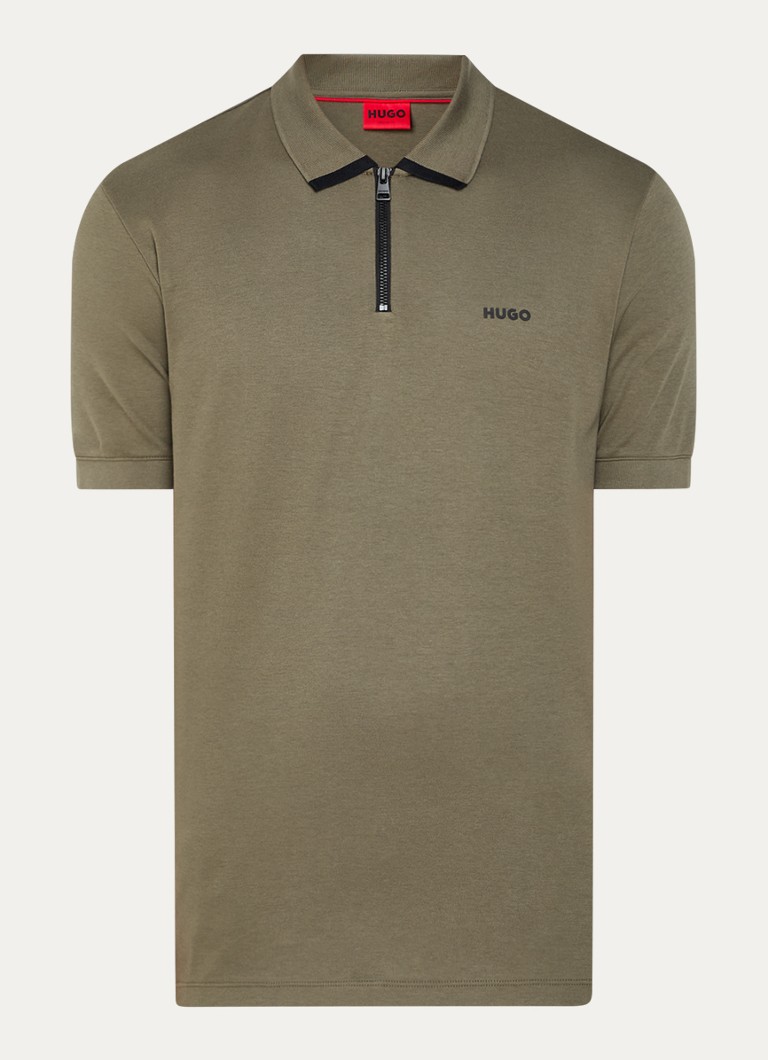 HUGO BOSS Dalomino regulāra piegriezuma polo krekls ar pusrāvējslēdzēju un logotipu