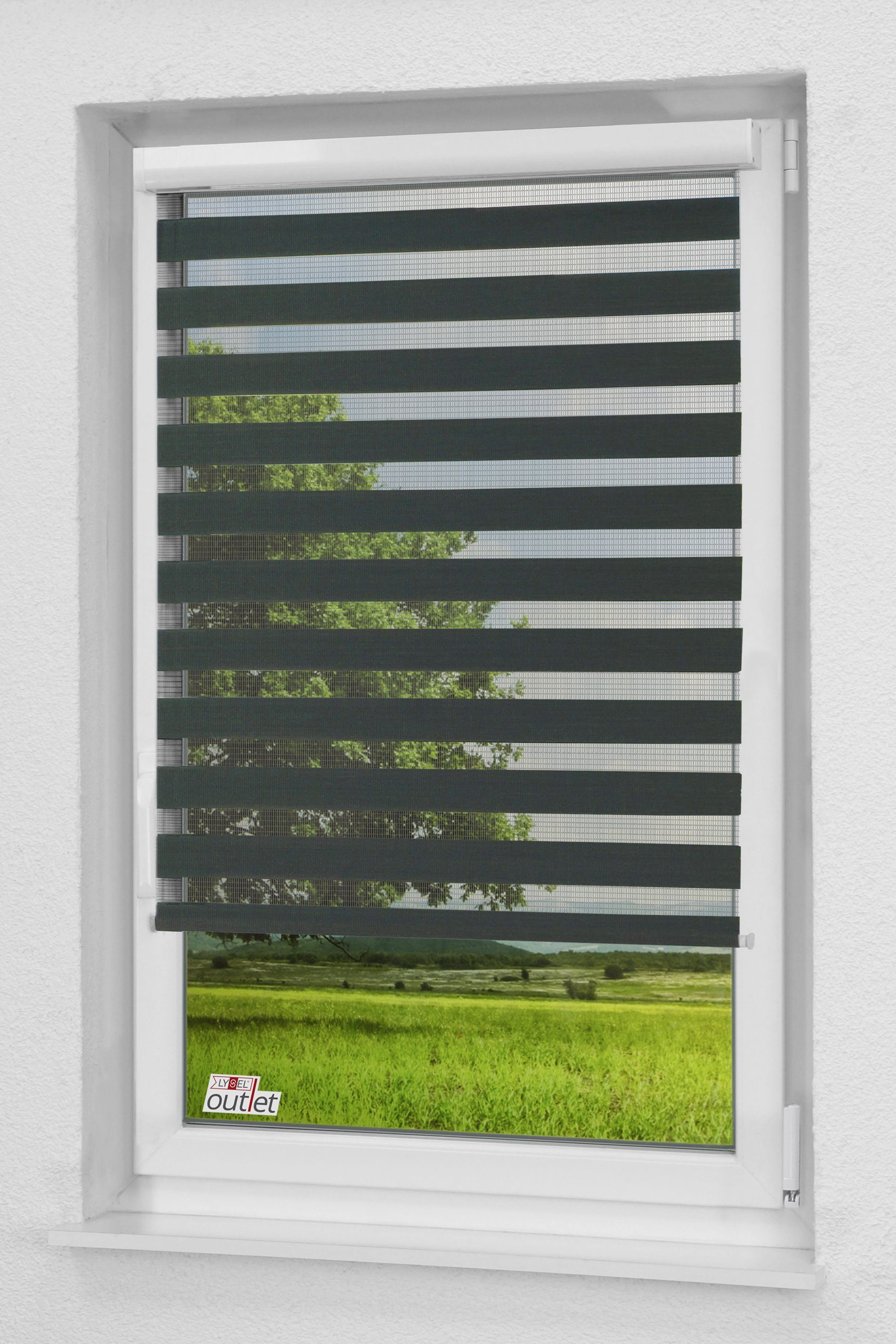 Rollo Kassette Anthrazit, LYSEL®, blickdicht, HxB 175x40cm