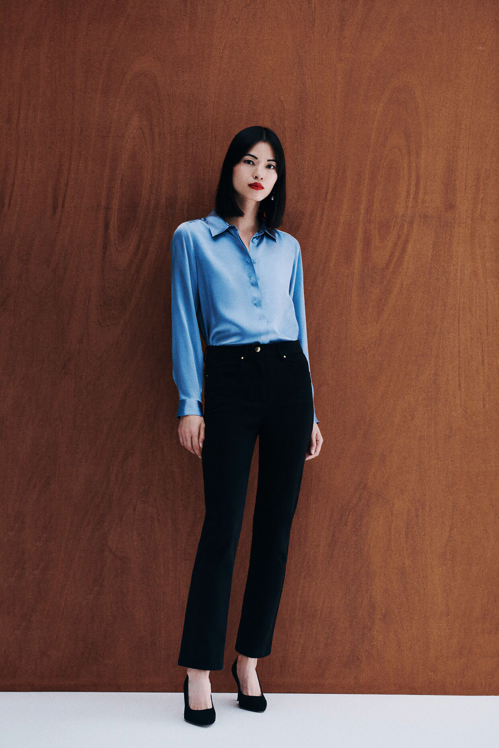 Pantalon pdarwino noir femme