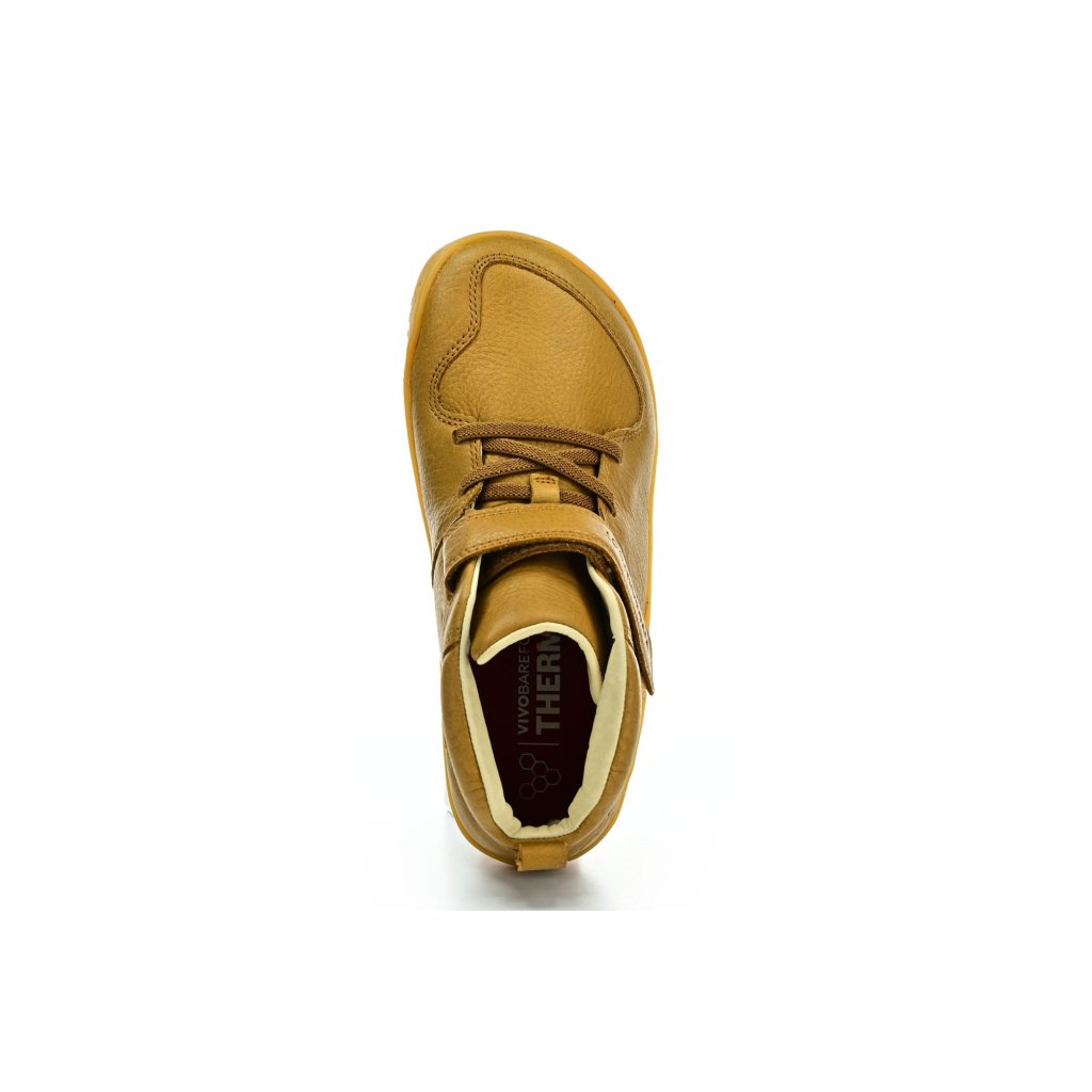 Vivobarefoot Primus Ludo Hi Winterised Acorn braune Barfußstiefeletten