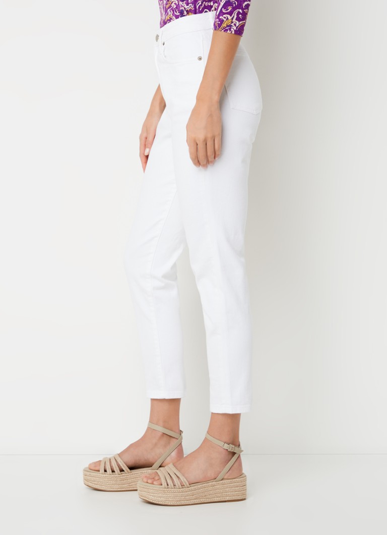 Calça jeans cropped de cintura média e corte justo da Ralph Lauren com bolsos laterais.