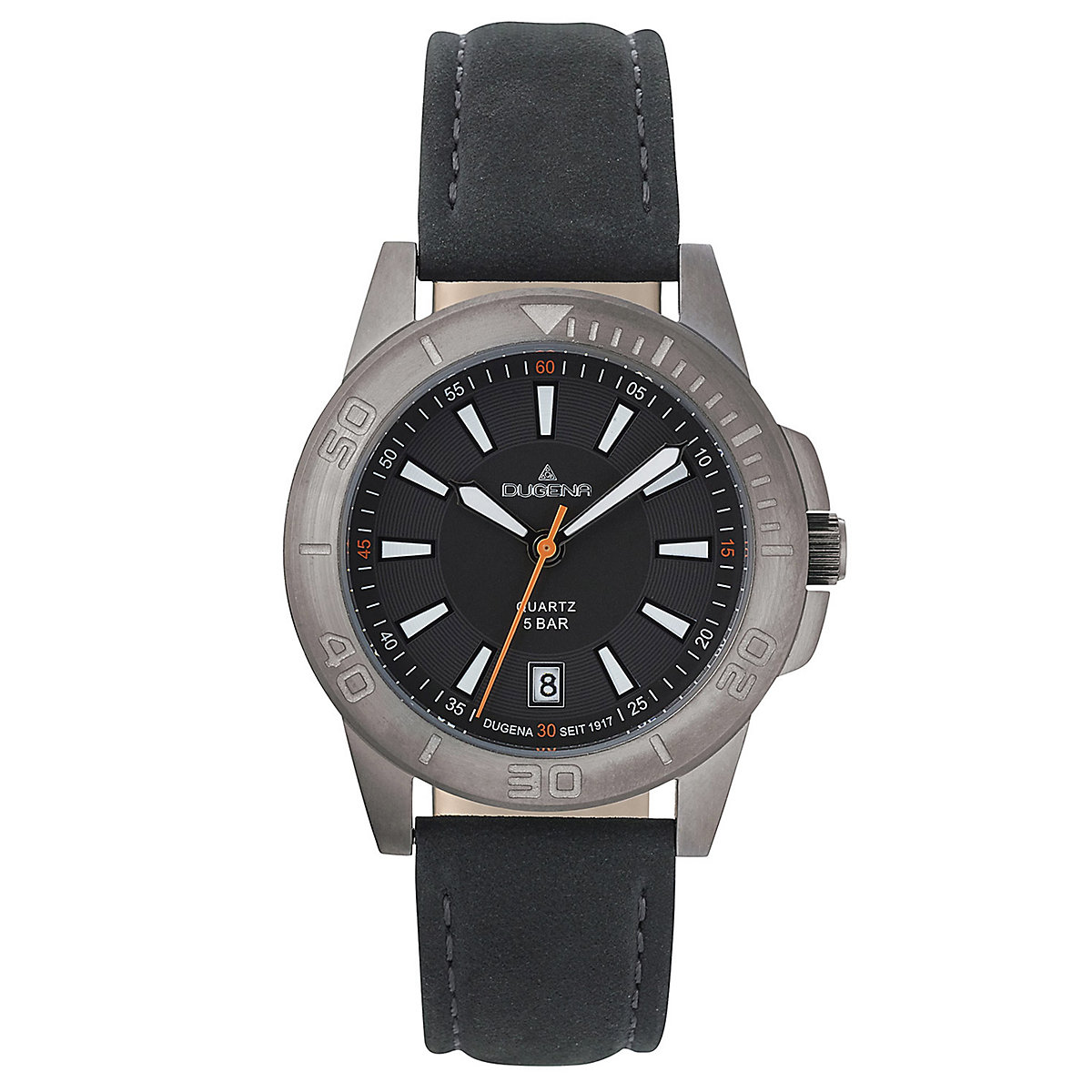 Jugend-Armbanduhr Keno Schwarz/Gunmetal Analoguhren