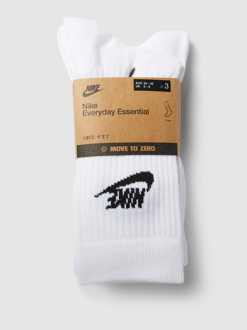 Socken mit Label-Details im 3er-Pack Modell 'Everyday' in weiß