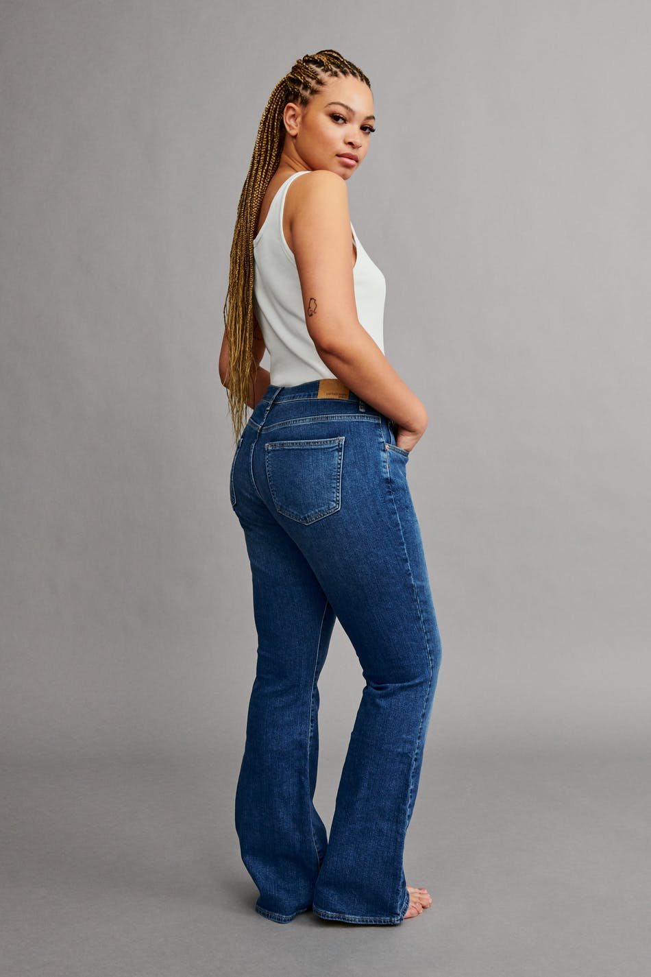 Low waist bootcut jeans