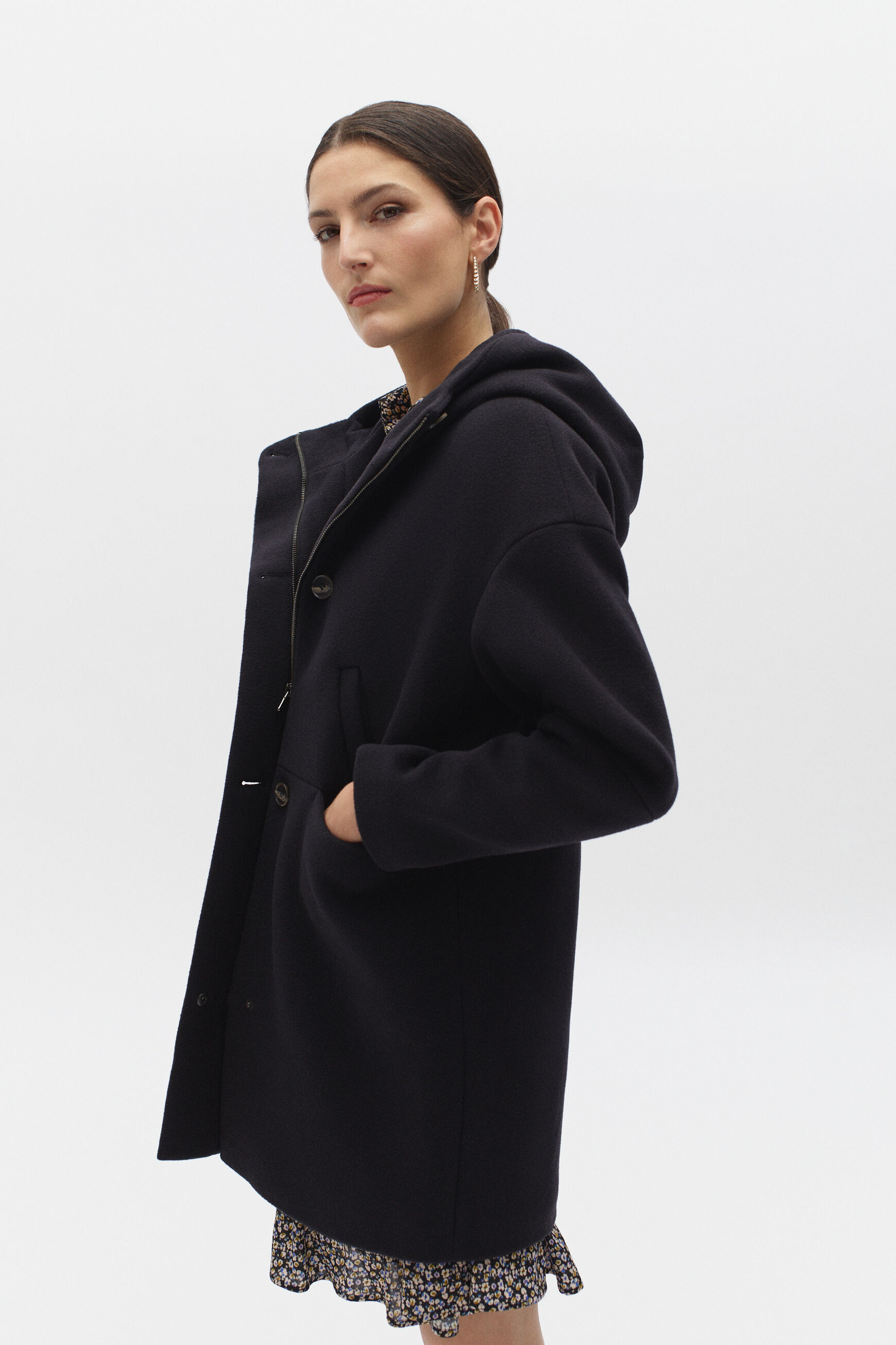 manteau lonzac bleu marine femme