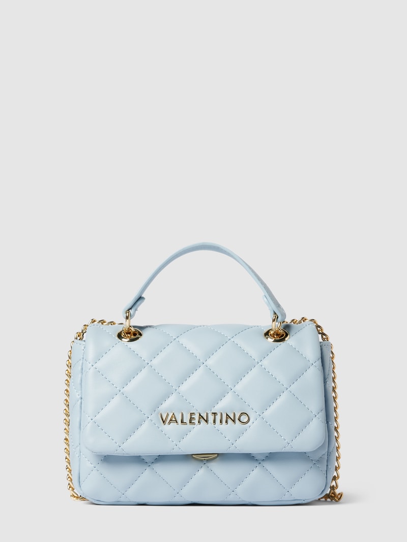 Tote-Bag mit Label-Applikation Modell 'OCARINA' in bleu