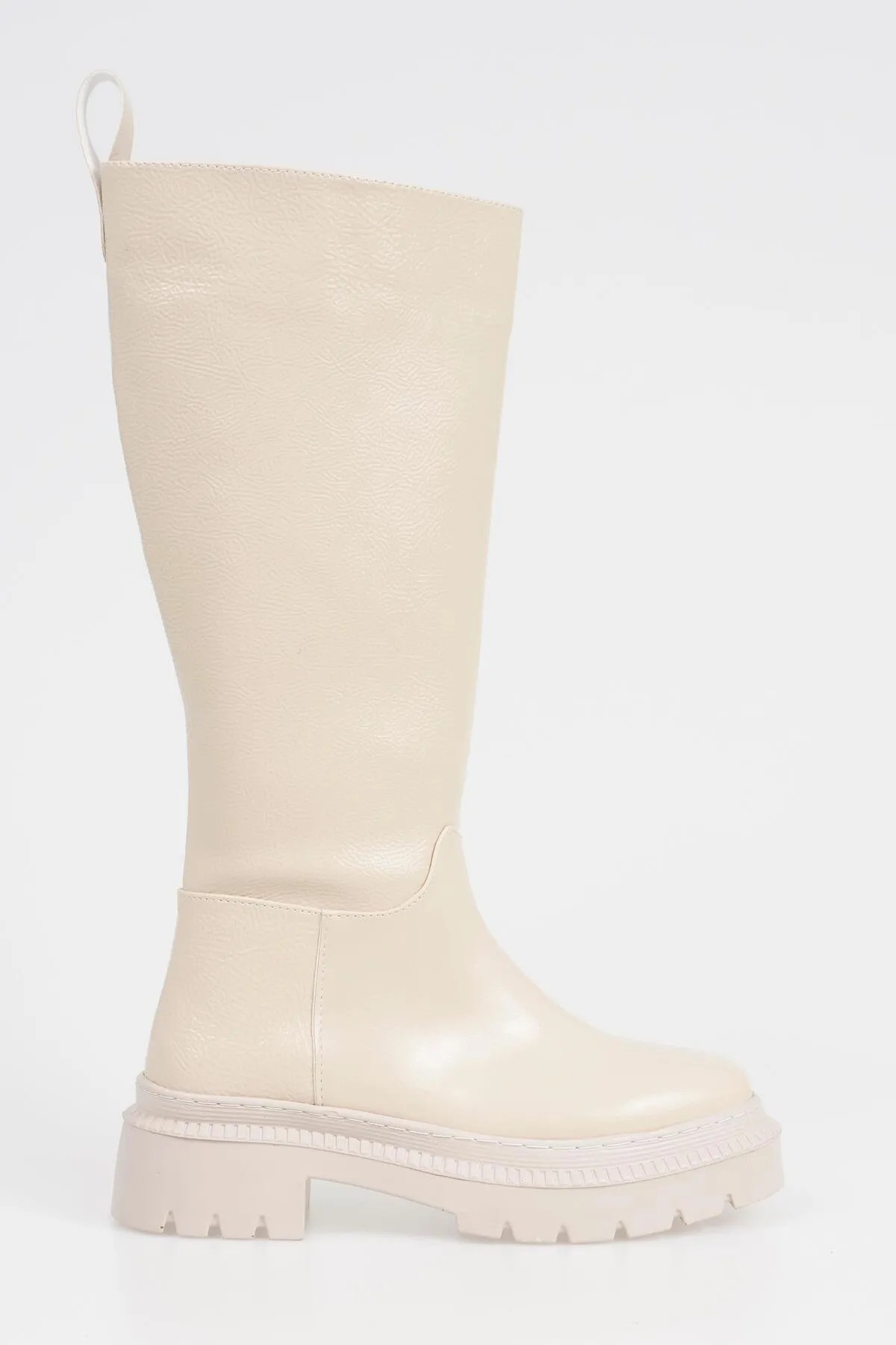 CZ London  Schnürsenkellose Damenstiefel mit dicker Zehensohle
