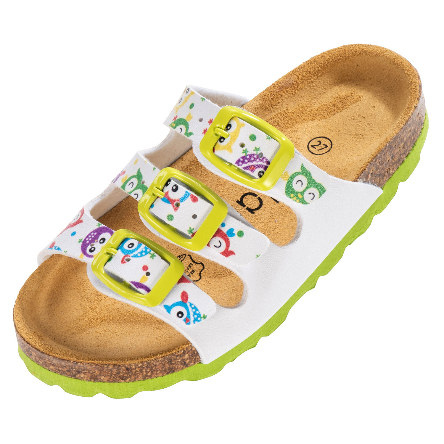 Palado Capri Kids, Pantoletten, Kinder, Print Weiß Grün