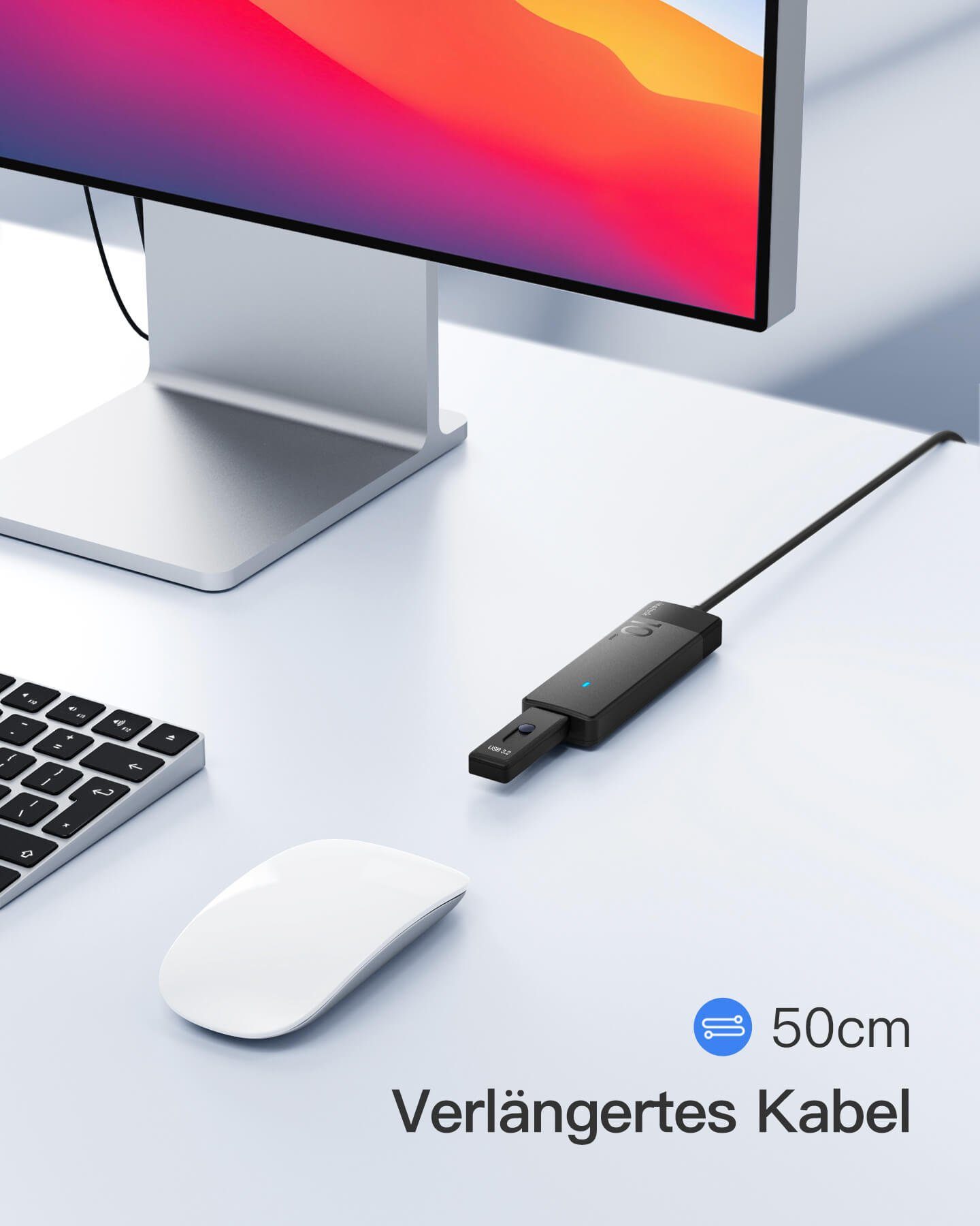 Inateck Laptop-Dockingstation USB Hub 4 Port, USB Verteiler, USB 3.2 Gen 2