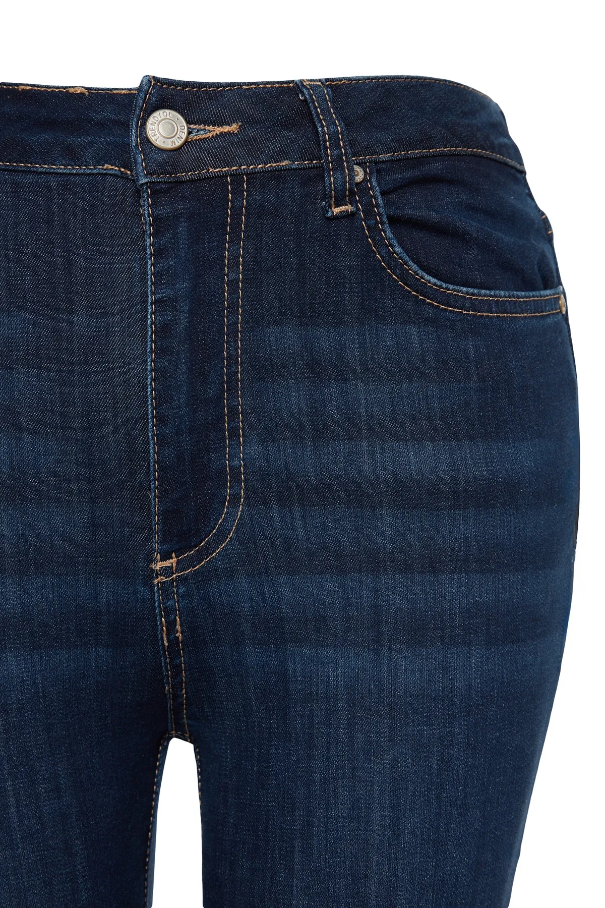 Trendyol Collection  Dunkelblaue High Waist Skinny Jeans mit Shaping-Effekt TWOAW24JE00070