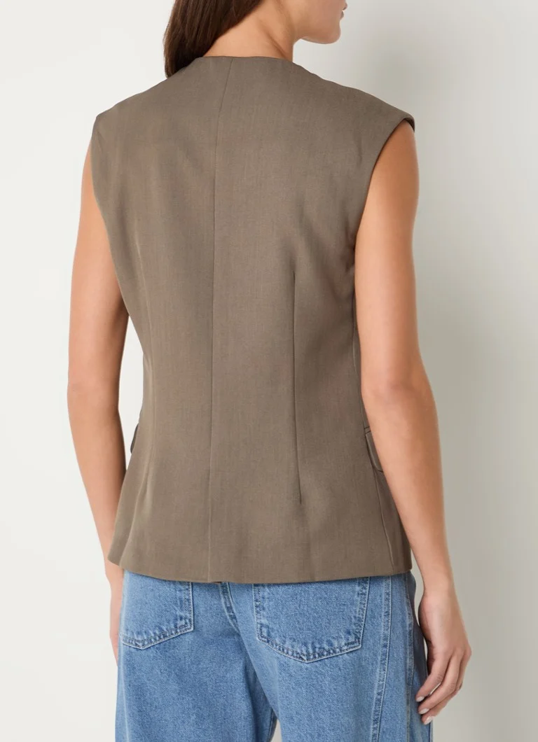 Gilet Gamina Neo nero con tasche con patta