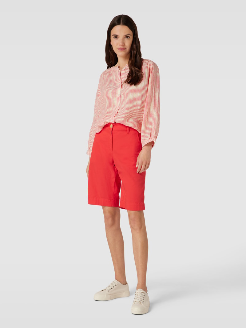 Bermudas mit Bügelfalten Modell 'VERA' in rot