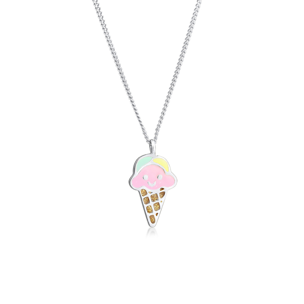 Elli Elli Collier Kinder Eis Sweet Emaille 925 Silber collier