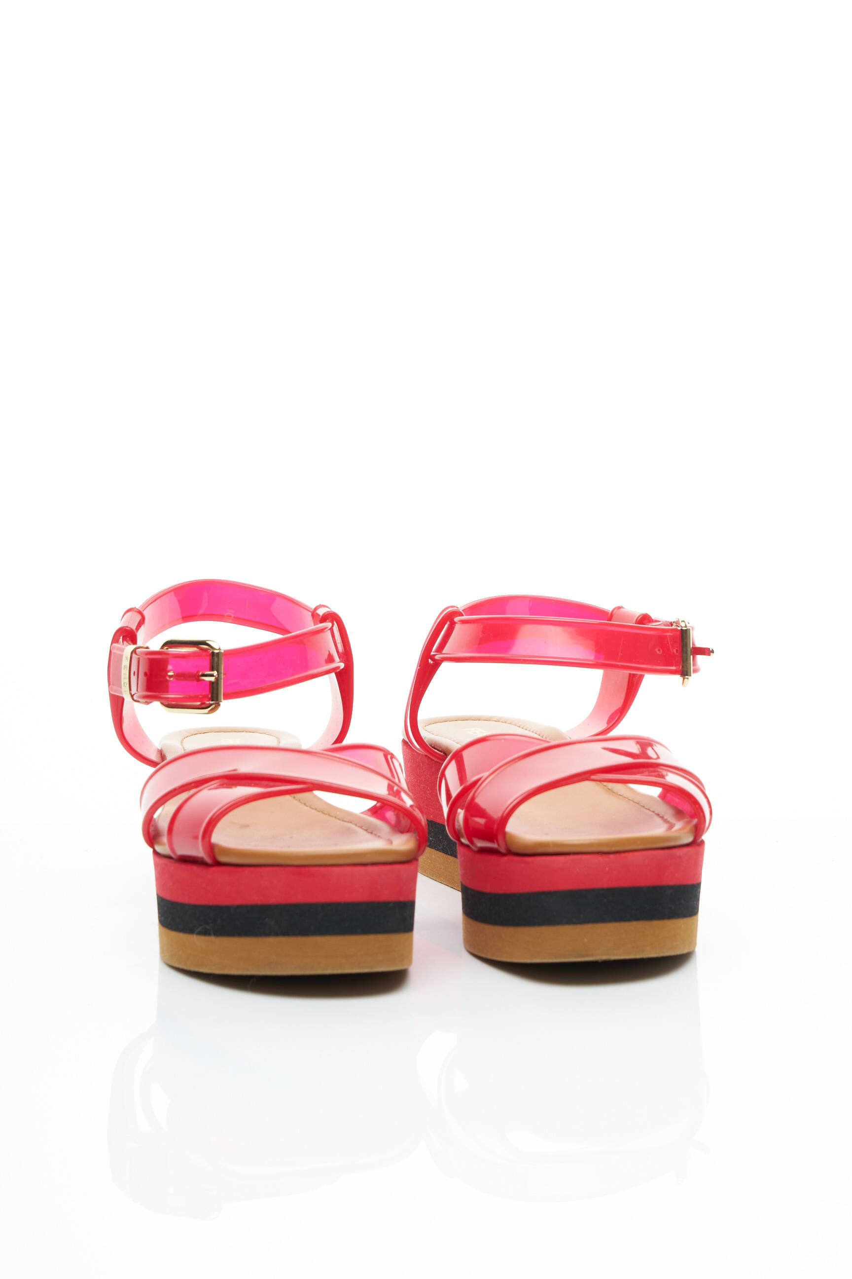 Fendi Sandales Nu Pieds Femme couleur rouge