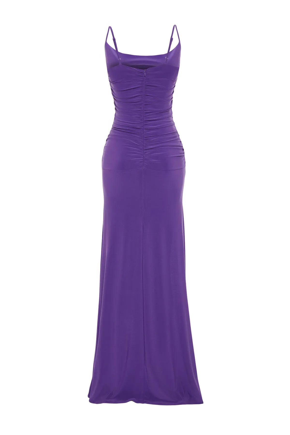 Trendyol Collection  Pflaumenfarbenes, schlichtes, gestricktes Abendkleid und Abschlusskleid TPRSS22AE0112