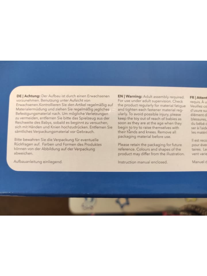 Bieco Spielwaren Spielbogen aus Holz Höhenverstellbar - ab Geburt in Blau günstig kaufen onesize