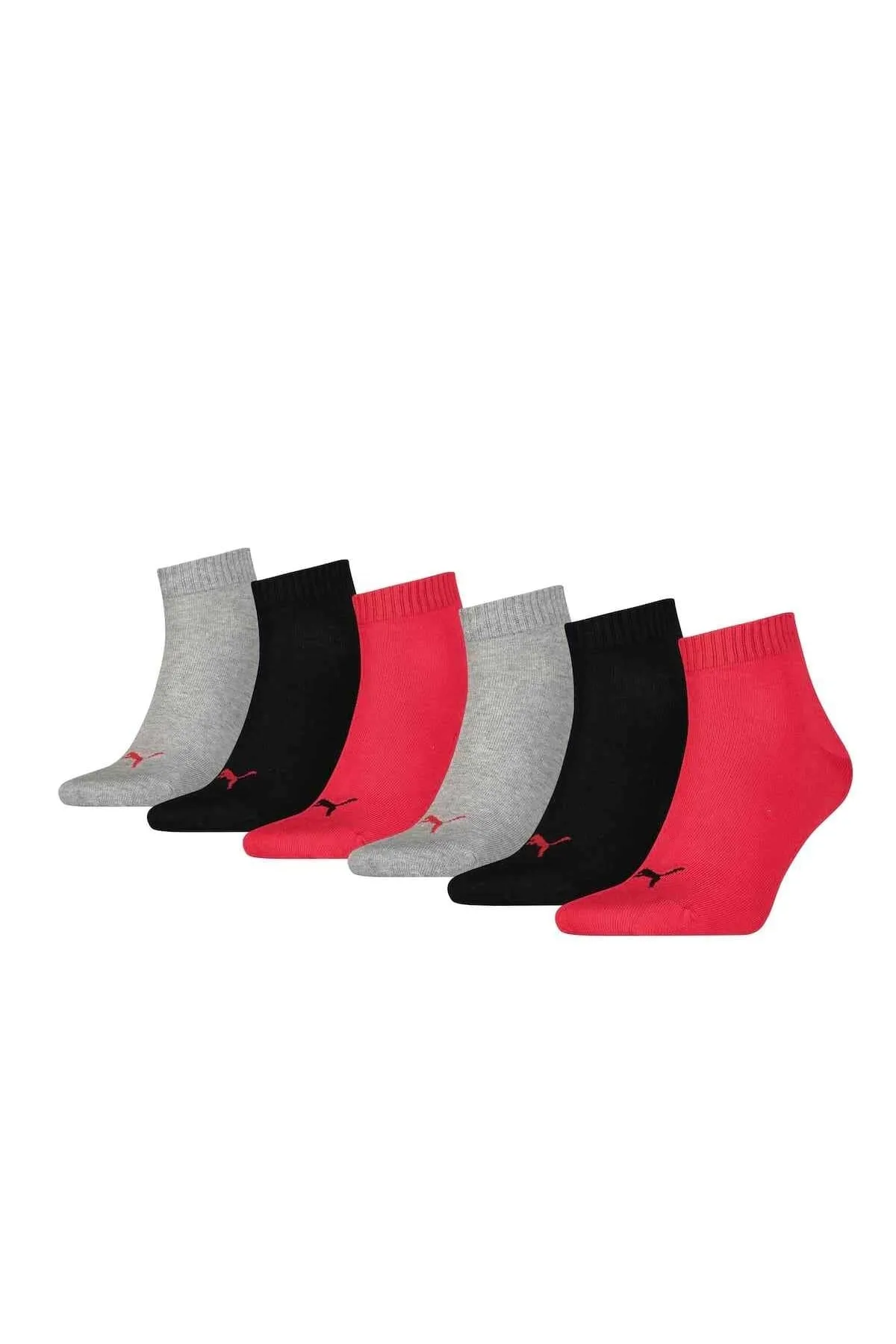Puma  Unisex Quarter-Socken, 6er Pack - Sneaker, ECOM, Logo, uni