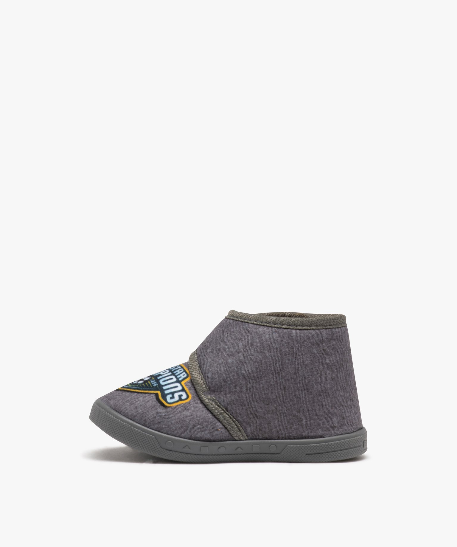 Chaussons bébé Garçon bottillons à scratch football - Beppi gris | GEMO