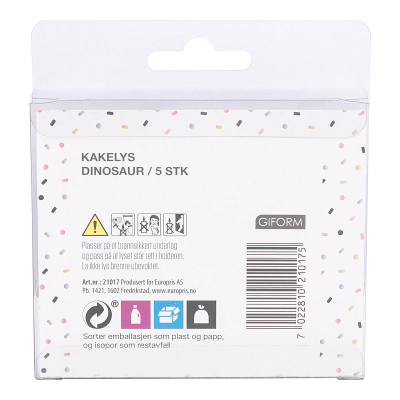 Giform Kakelys 5 stk Dinosaur