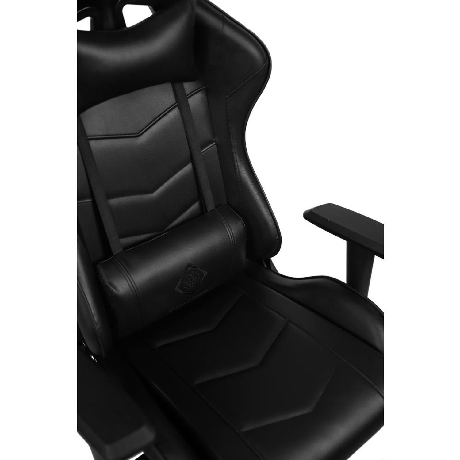 DELTACO Gaming-Stuhl Gaming Stuhl Jumbo Gamer Stuhl Kissen 110kg (kein Set), schw., extra groß, hohe Rückenlehne, inkl. 5 Jahre Herstellergarantie