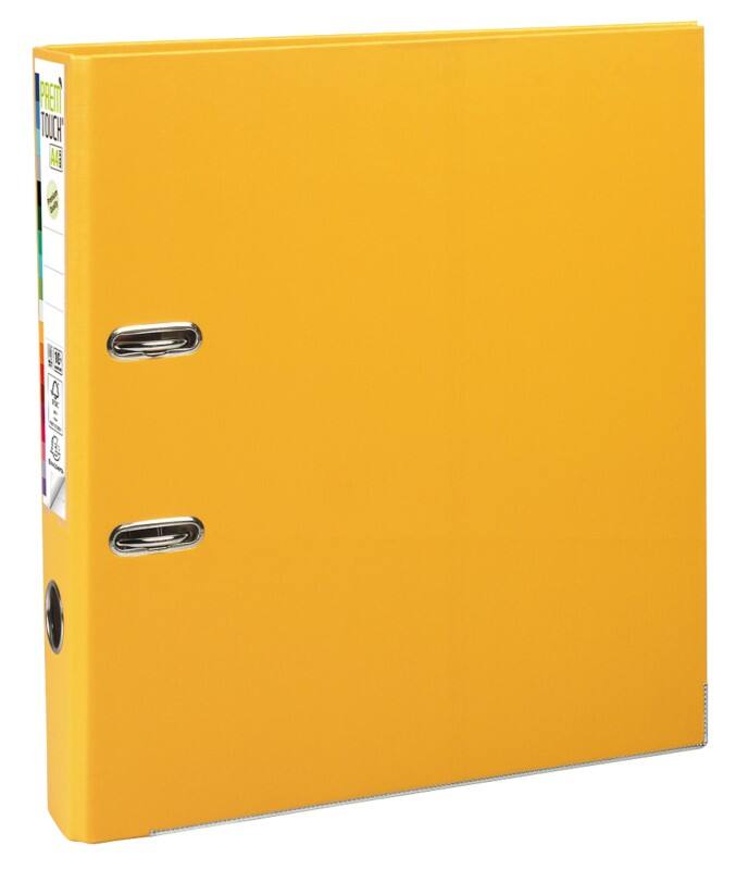 Exacompta Prem Touch Ordner DIN A4 50 mm Gelb 2 Ringe 53149E Pappkarton, PP (Polypropylen) Hochformat 10 Stück