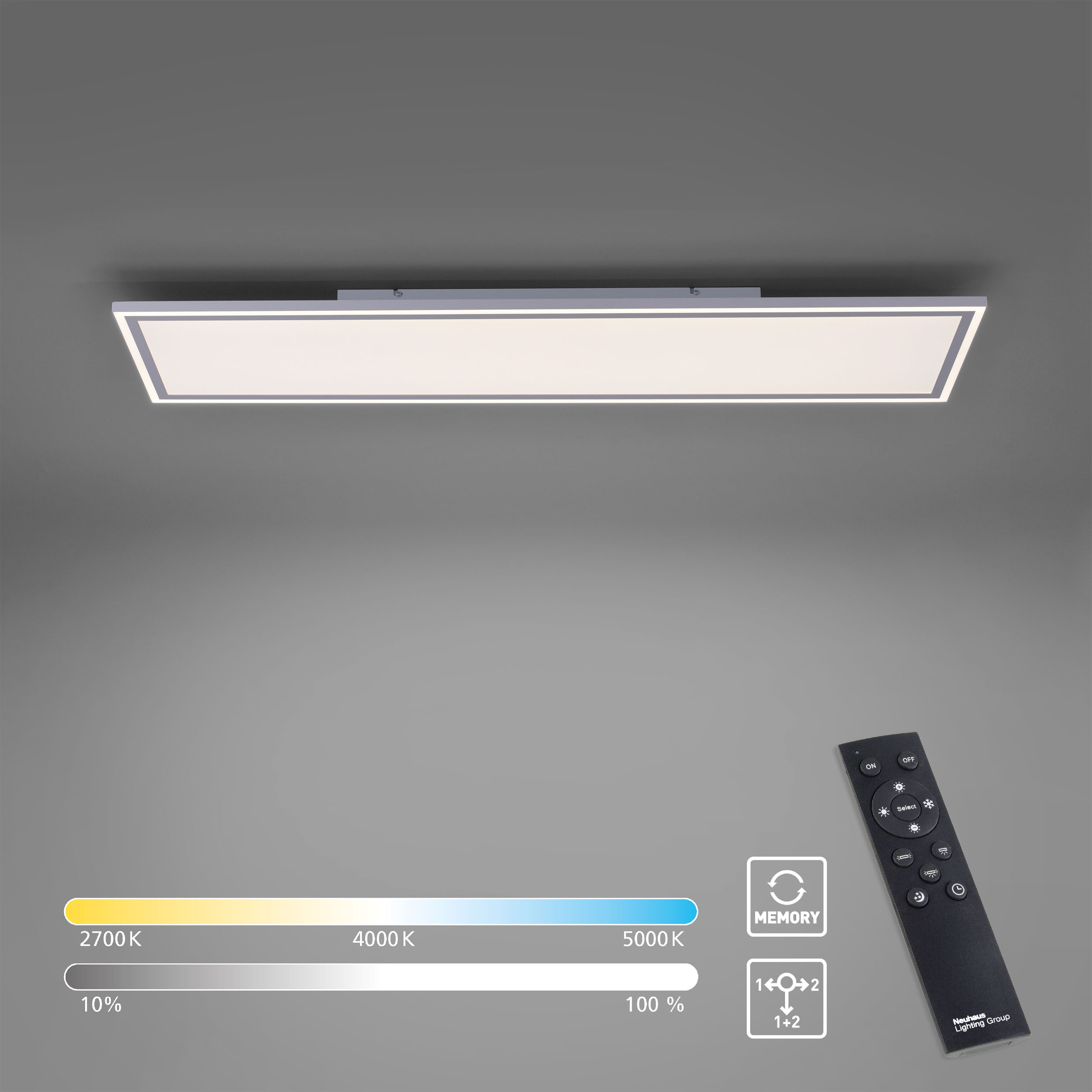 JUST LIGHT.LED-Deckenleuchte 2flg