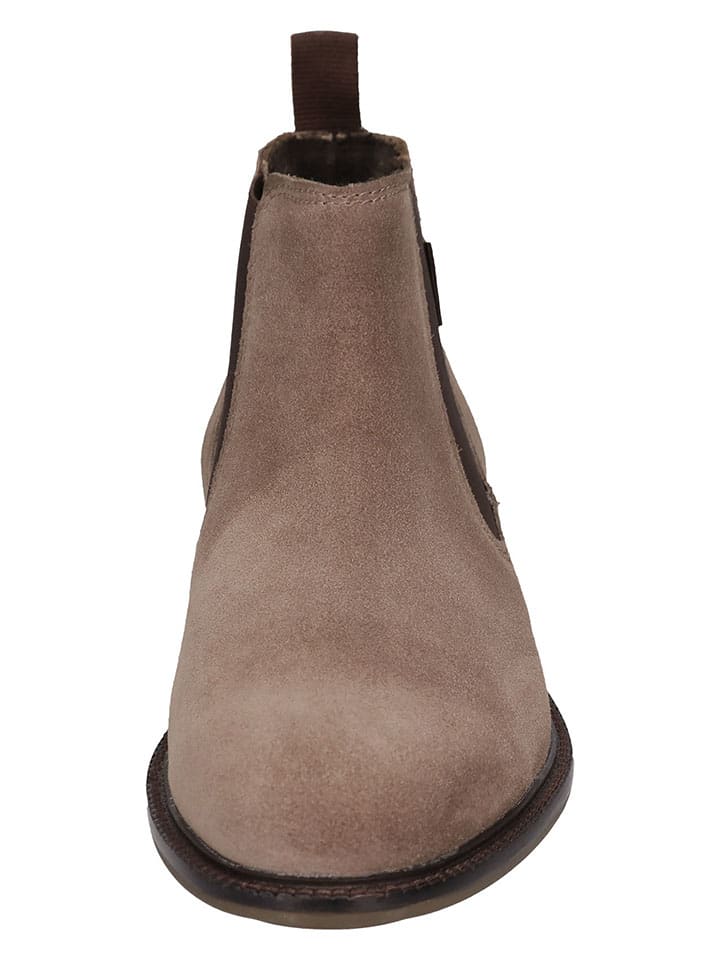 Bugatti Leder-Chelsea-Boots in Beige günstig kaufen
