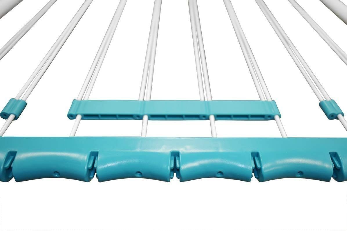 habeig Wäscheständer Wäschetrockner Wäscheständer ausziehbar 113x55x6cm Standfüße Rollen, 20m Trockenfläche