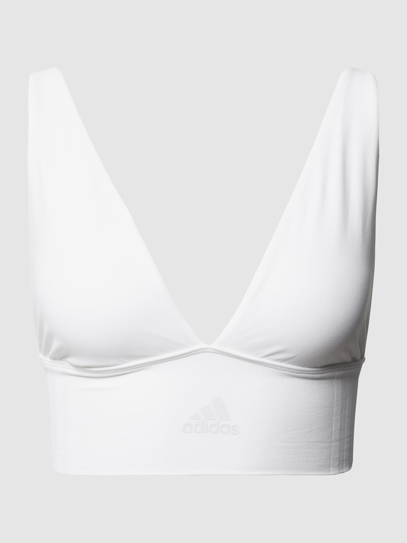 Bustier mit Logo-Print in weiß