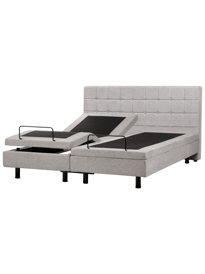 Beliani Doppelbett DUKE in Grau/Schwarz - (W) 181 x (H) 102 x (L) 216 cm günstig kaufen onesize
