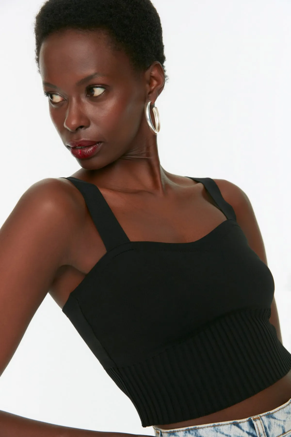 Trendyol Collection  Schwarze Strickbluse