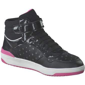 Geox J Washiba Girl Sneaker High in schwarz