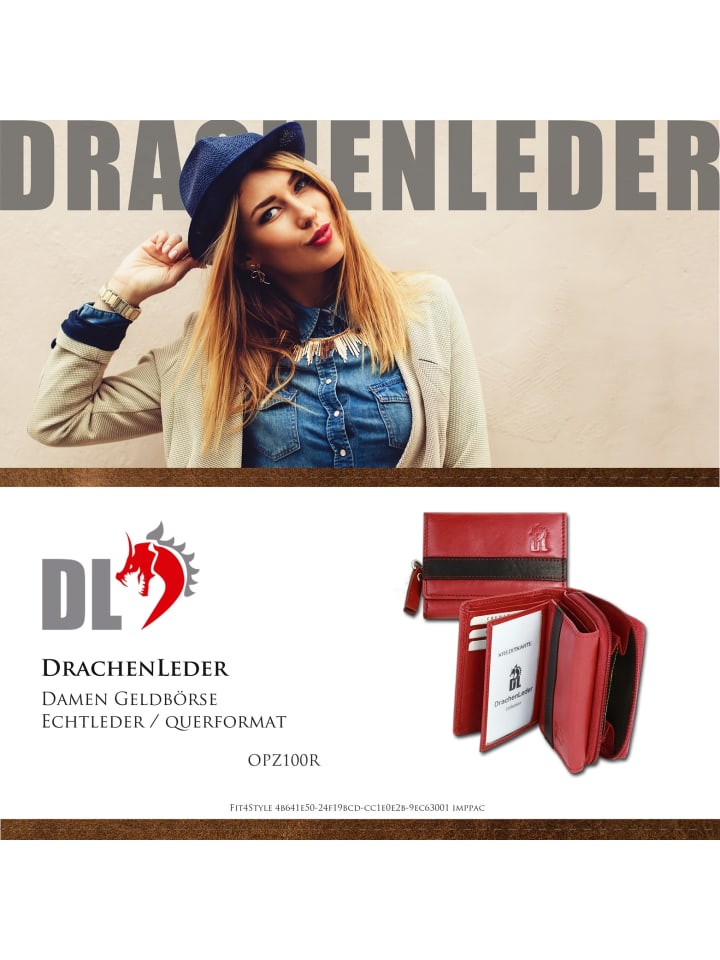 DrachenLeder Portemonnaie Leder Damen, Herren, Jugend Geldbörse Streifen günstig kaufen onesize