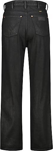 Wrangler Damen Jeans BARREL COATED BLACK Mom Straight Fit