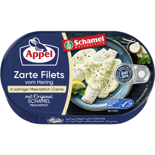 Appel Zarte Heringsfilets in sahniger Meerrettich-Creme 200G