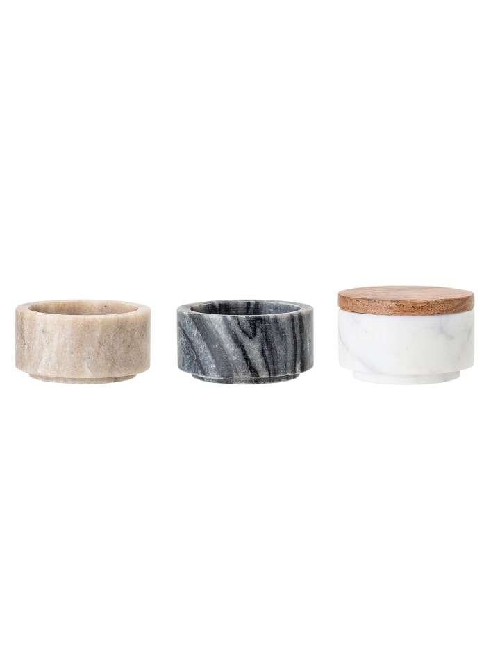 Bloomingville Dose MAEL Stapeldosen Marmor mit Holzdeckel günstig kaufen onesize