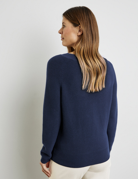 Pullover mit Raglanarm und Struktur-Strick