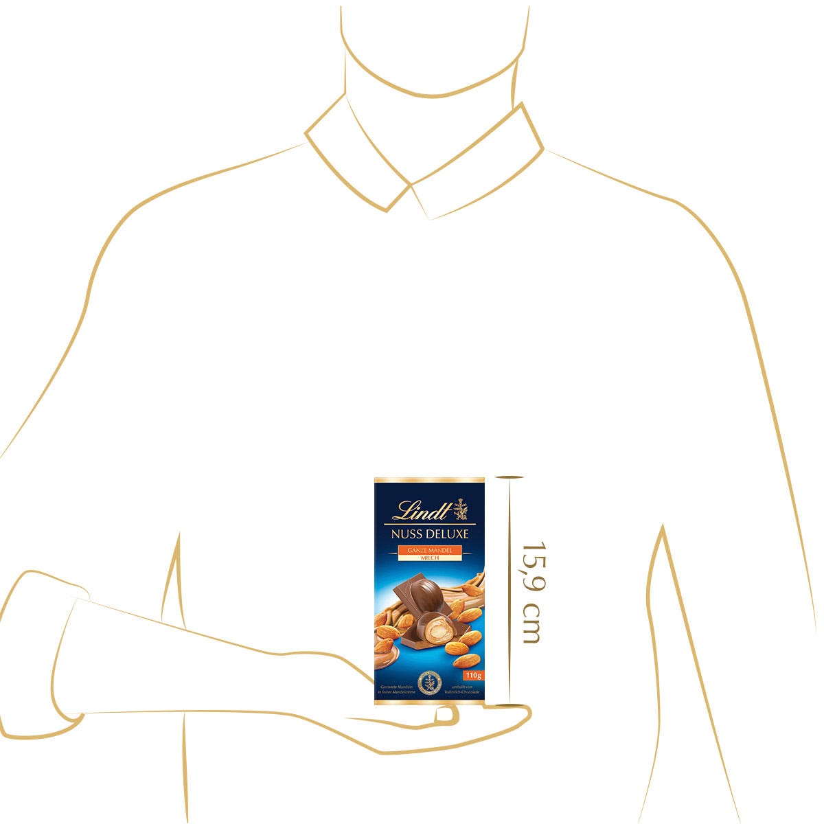 Nuss Deluxe Vollmilch Mandel, 110g
