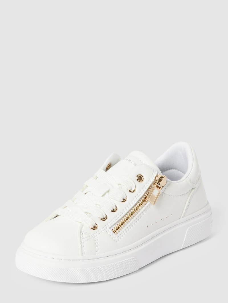 Sneaker mit Label-Detail Modell 'KRYSTAL' in weiß