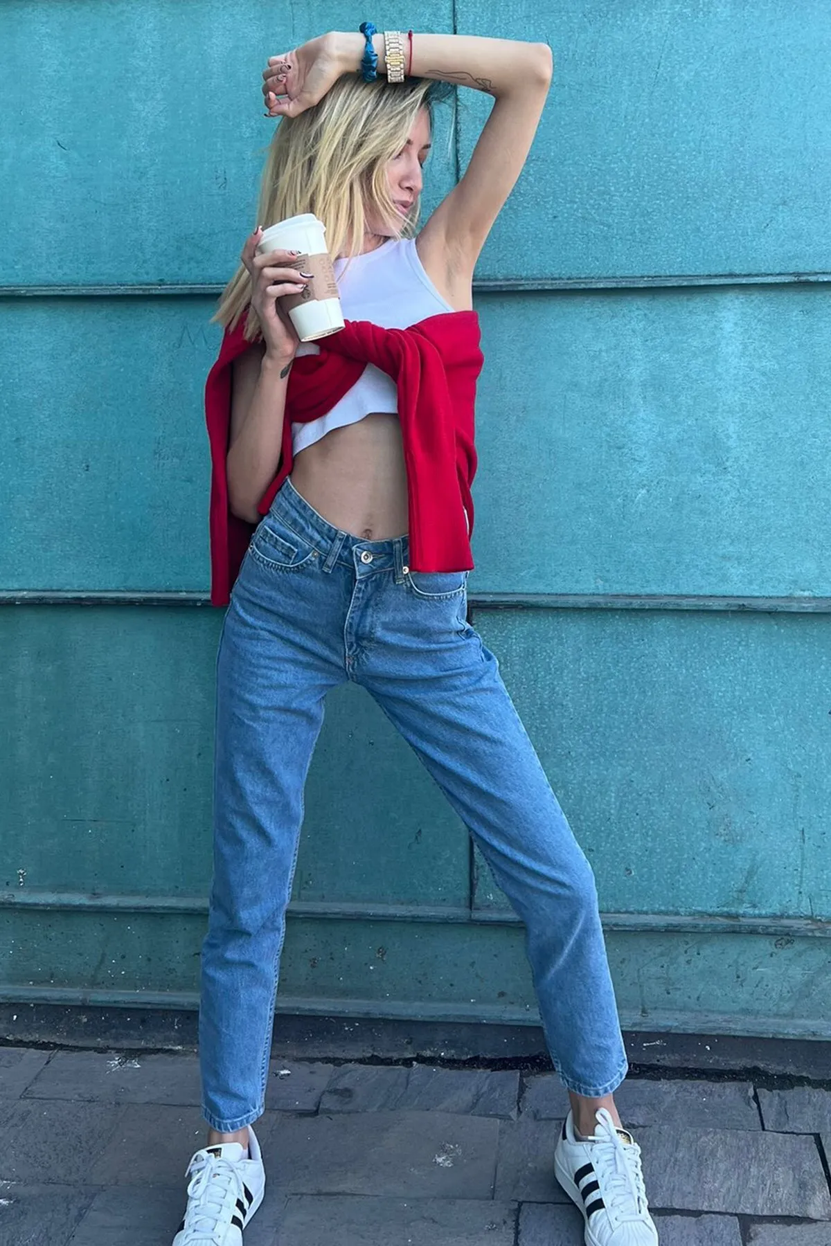 Madmext  Mad Girls Blue Mom Jean Mg1162