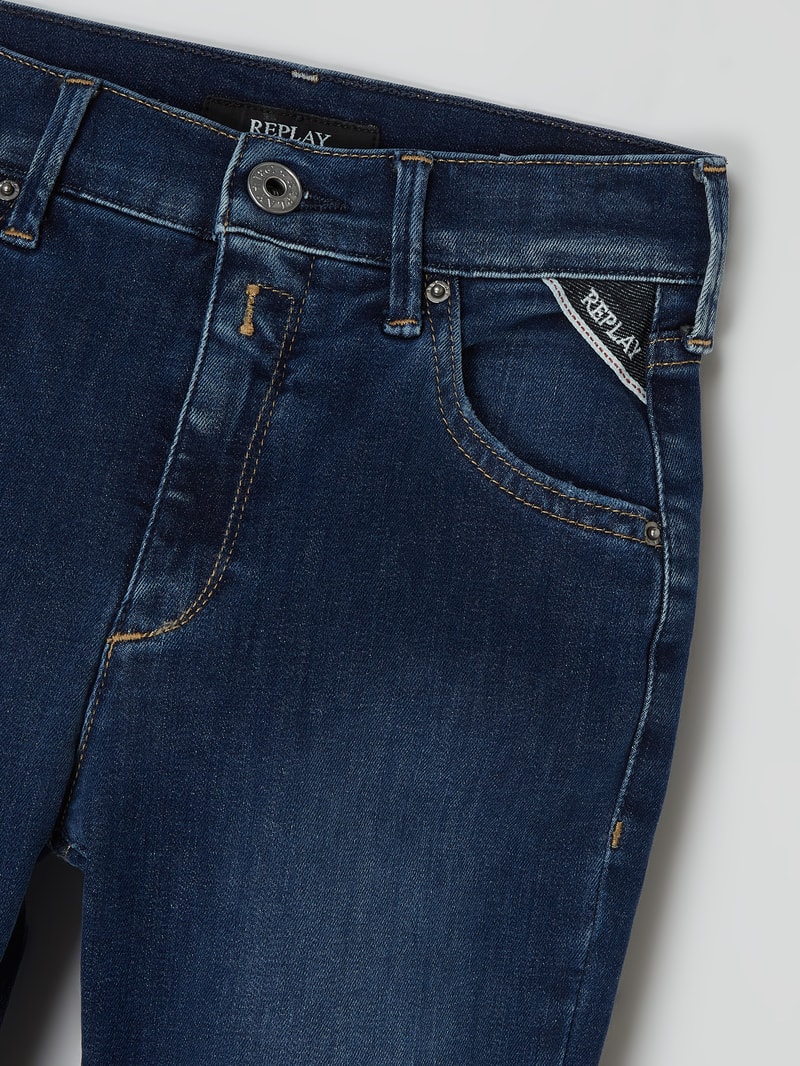 Skinny Fit High Waist Jeans mit Stretch-Anteil Modell 'Nellie' in jeans