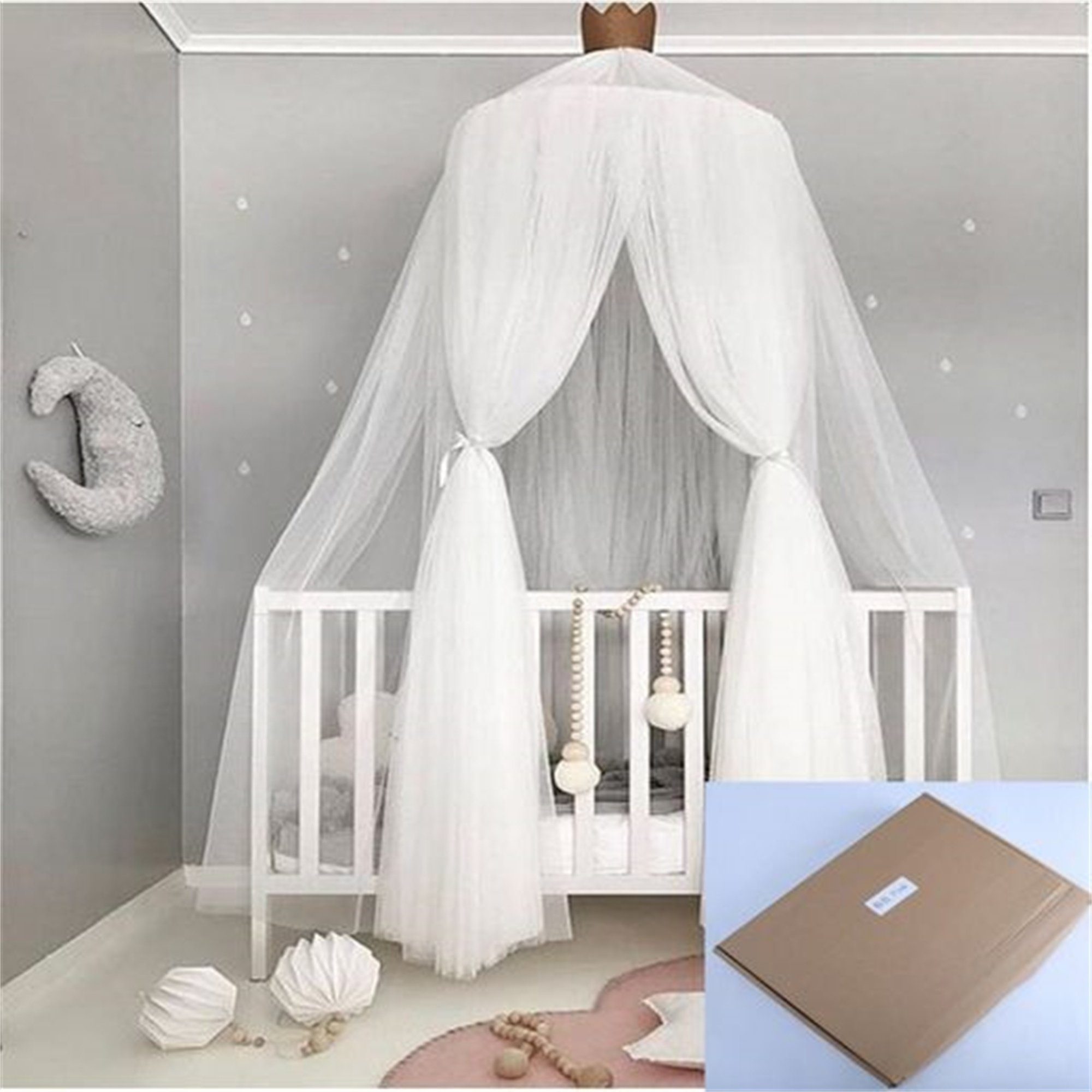 flowgoer Moskitonetz Moskitonetz Bett Himmel Himmel Babybett Polyester Stoff Romantischer