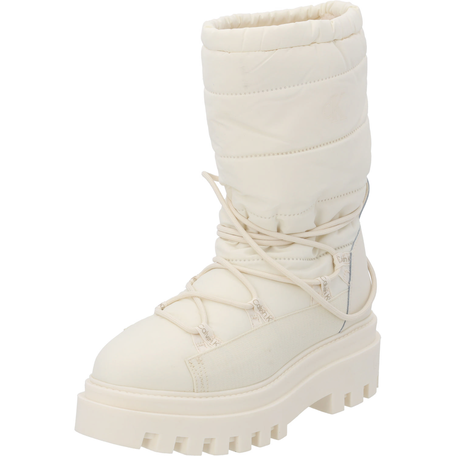 Calvin Klein YW0YW01146, Winterstiefel, Damen, Weiß (Creamy White)